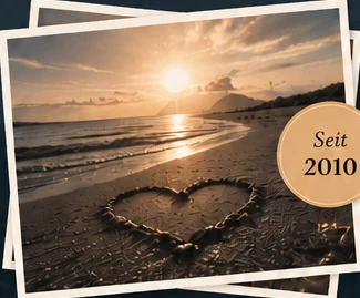 Erinnerung an einen Sonnenuntergang am Strand